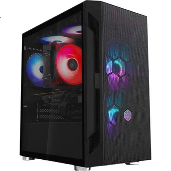 Мини-корпус SilverStone Fala H1 M, черный, для плат MATX, с поддержкой водяного охлаждения 240 мм, вентилятором 120 мм, длинными видеокартами и стеклянной боковой панелью