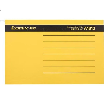 COMIX 25 удобных подвесных папок для документов, папки для документов с обратным креплением, папки для бумаги цвета F/C, желтые A1813