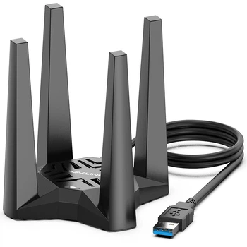 Wi-Fi адаптер Wavlink Pro54 WiFi6 / AX5400 / Два діапазони / USB 3.0
