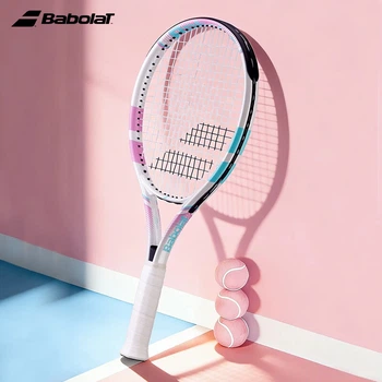 Тенісна ракетка Babolat для чоловіків та жінок, для дорослих та початківців, одинарна, тренувальна, з натягнутими струнами