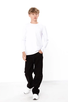 Дитячі однотонні джинси для хлопчика NoBrand 116 Чорний (p-20748-249350)