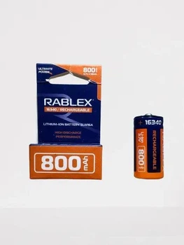 Аккумулятор Rablex CR 123 (16340) 3.7V 800mAh 2.96Wh