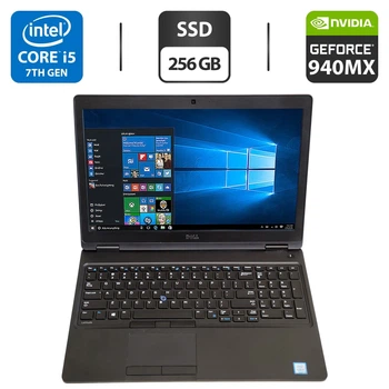 Ноутбук Dell Latitude 5580 / 15.6" (1366x768) TN / Intel Core i5-7440HQ (4 ядра по 2.8 - 3.8 GHz) / 8 GB DDR4 / 256 GB SSD / nVidia GeForce 940MX, 2 GB GDDR5, 64-bit / WebCam б/в
