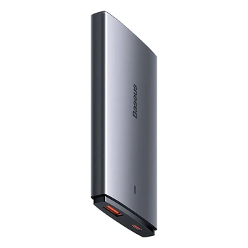 Мережевий зарядний пристрій Baseus GaN5 Pro Ultra-Slim Fast Charger C+U Type-C cable 65W Grey CCGP150113