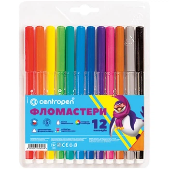 Фломастеры Centropen 12 цветов 7550/12 ТП