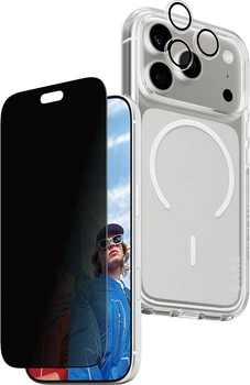 Zestaw ochronny CARE by Panzer Glass Privacy Flagship 3-in-1 Bundle do Apple iPhone 17 Pro Max Transparent (CR96571)