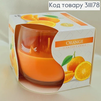 Аромасвечка стакан BISPOL Апельсин 130 г/24 часов