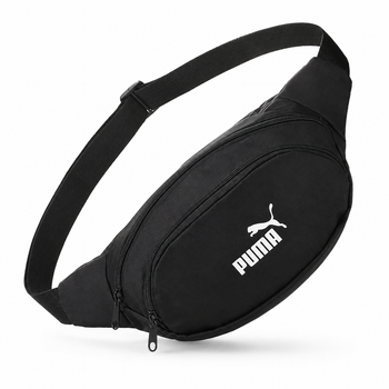 Сумка бананка Puma черная с белой эмблемой Oxford ТР6674