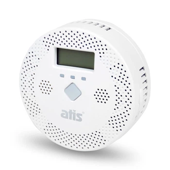 Датчик диму та чадного газу ATIS 400CO з LCD-дисплеєм і підтримкою Tuya Smart (306045)