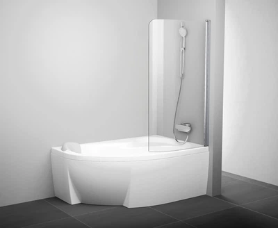 Штора для ванни VSK2 ROSA II 170 R Білий TRANSPARENT