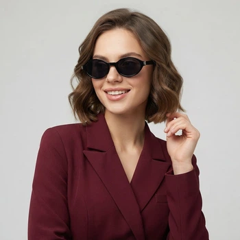 Жіночі сонцезахисні окуляри овальної форми Honey Fashion Accessories чорний (4-67)