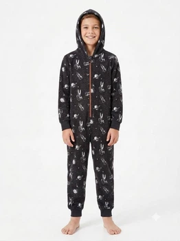 Кігурумі піжама флісова дитяча підліткова на хлопчика Boys Onesie 146-152см Темно-синій (1753)