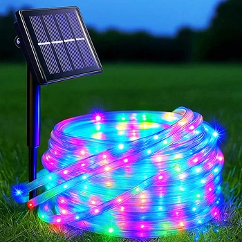 Гірлянда на сонячній батареї, 10м, 100LED, Різнокольоровий