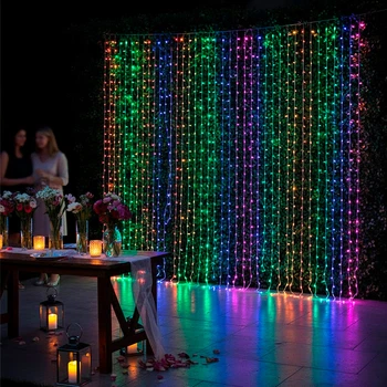 Гірлянда "Водоспад" від мережі 2х2M, 168LED, Мікс