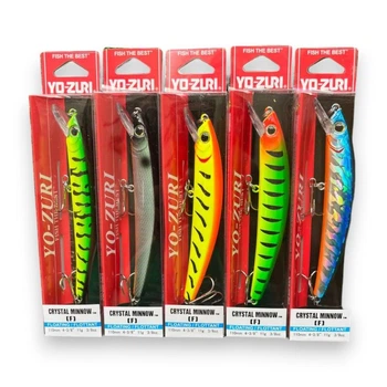 Набор Воблер Crystal Minnow 110F 11g (0.7-1.0м)(5шт) - плаваючий, на щуку, окуня, судака (8619-Набор 1)