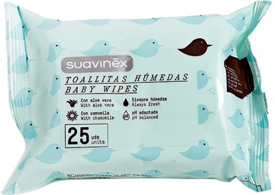 Дитячі вологі серветки Suavinex Wet Wipes 25 шт (8426420802024)