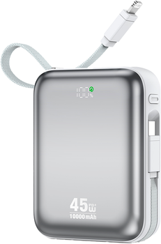 УМБ BWOO P77 45W 10000mah USB-C Grey (6933654816953)
