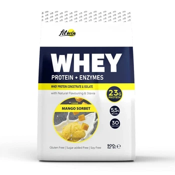Сироватковий протеїн FitWin Whey 77%, 900 г, манговий сорбет