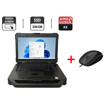 Захищений ноутбук Dell Latitude 5424 Rugged / 14" (1920x1080) IPS Touch / Intel Core i7-8650U (4 (8) ядра по 1.9 - 4.2 GHz) / 16 GB DDR4 / 256 GB SSD M.2 / AMD Radeon RX 540, 4 GB GDDR5, 128-bit / WebCam / Стілус / Два АКБ б/в + Подарунок Миша / USB