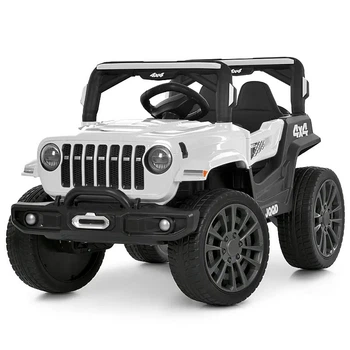 Дитячий електромобіль джип BAMBI M 6357EBLR-1 білий (лопатка, EVA, екошкіра, Bluetooth)