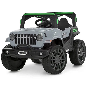 Дитячий електромобіль джип BAMBI M 6357EBLR-11 сірий (лопатка, EVA, экокожа, Bluetooth)