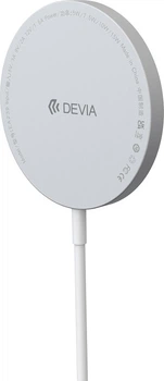 Ładowarka bezprzewodowa Devia EA239 Wireless Charger Smart Magnetic 15W White (6938595358951)