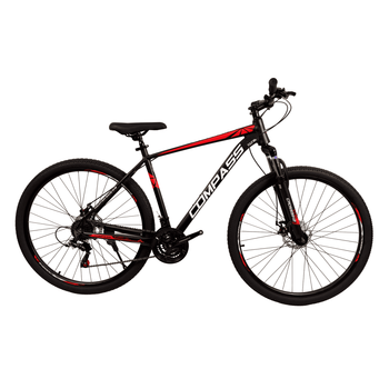 Велосипед гірський Crossbike Compass 29" 20" Чорний/Червоний (29СTA-006256)
