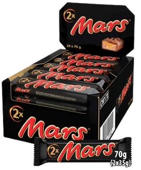 Батончик Mars з нугою та карамелью 75г.