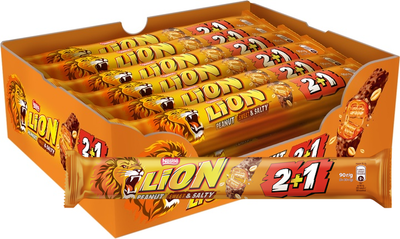 Батончик Lion Peanut Sweet & Salty з м'якою карамеллю та арахісом 2+1 90 г