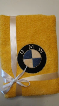 Полотенце махровое, банное 70x140 с вышивкой логотип BMW.
