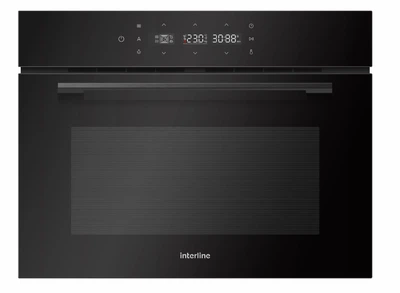 Компактна вбудовувана духова шафа з функцією НВЧ Interline CMG 910 SRX BA (Inverter, 50 л)