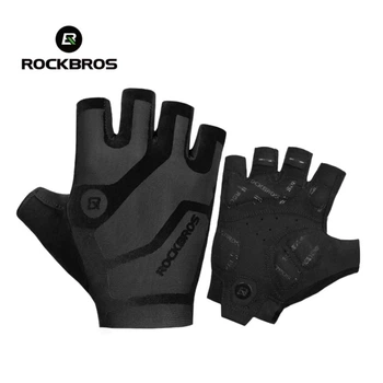 Вело перчатки без пальцев Rockbros чёрные (S196BK) размер XXL