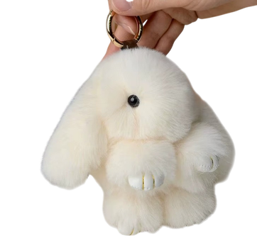 Брелок кролик Fluffy Rabbit білий 15CM