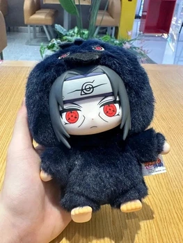 Мягкая игрушка Итачи Учиха в костюме Лабубу Naruto Labubu коллекционная плюшевая фигурка 17 см аниме мерч для фанатов японской культуры оригинальный подарочный сувенир для декорирования рабочего стола полки