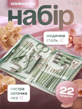 Маникюрный набор профессиональный для маникюра педикюра Monty комплект инструмента для ногтей мужской женский маникюрные наборы 22 предмета