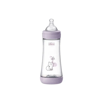 Пластиковая бутылочка Chicco Perfect 5, быстрый поток, 4м+, 300 мл, розовая 20235.12.40
