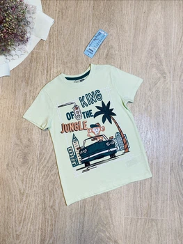 Дитяча футболка для хлопчика Pepco 116 см салатова малюнок