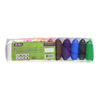 Пластилін повітряний ZiBi KIDS Line 6296 12кол. 120г /ZB.6296/