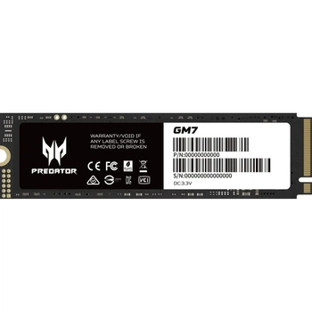 Накопитель SSD 512GB Acer GM7 Predator M.2 2280 PCIe 4.0 x4 3D NAND (BL.9BWWR.117)