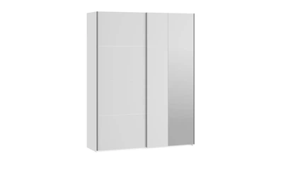 Шкаф-купе 2д Fittio FTIS02462 с зеркалом 1,8 м белый глянец