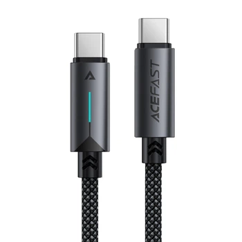 Кабель ACEFAST C19-03, Type-C to Type-C, 60W, 1.2m, Nylon Braid, Aluminum Alloy connectors, Black