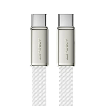 Кабель ACEFAST C24-03, Type-C to Type-C, 60W, 3A, 1.2m, Braided wire, Zinc alloy + TPE connectors, White