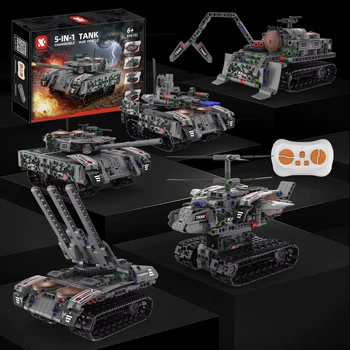 Конструктор на радіокеруванні військова техніка 5в1 STEM Building Set