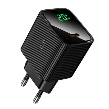Сетевое зарядное устройство HOCO CS82A Excellent 20W (1Type-C) с цифровым дисплеем Black
