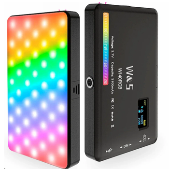 Накамерне світло W140 RGB. Лампа для відео та фотозйомки