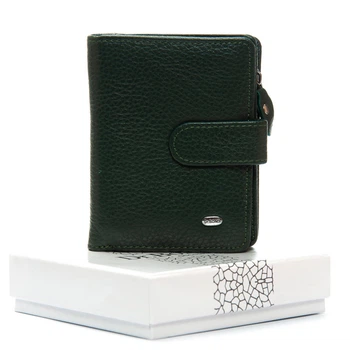 Женский кожаный кошелек dr.Bond Classic WS-32 зеленый