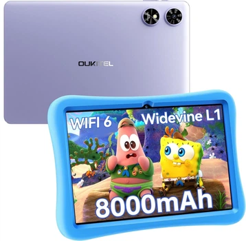 Детский планшет 10" Oukitel OT6 Kids 4/64Gb 4 ядра Android 13 8000mAh Фиолетовый (102238509) B2 - Б/У