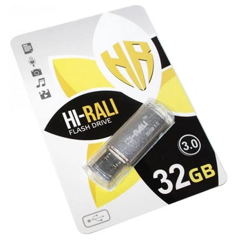 Флешка Hi-Rali 32 GB Rocket series Silver (HI-32GB3VCSL)