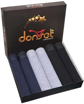 Набор трусов-боксеров мужских 6шт Donset DSSET3COL XXL синий, серый, черный (8680500002204)