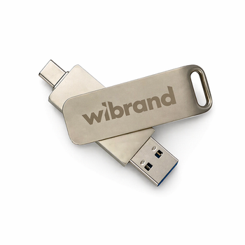 Портативний SSD Wibrand Wolf 1TB USB 3.2 Gen.2 Type-C/Type-A Read/Write 1000 MB/s Silver (KST-WIEXSSD\/WO1TB)